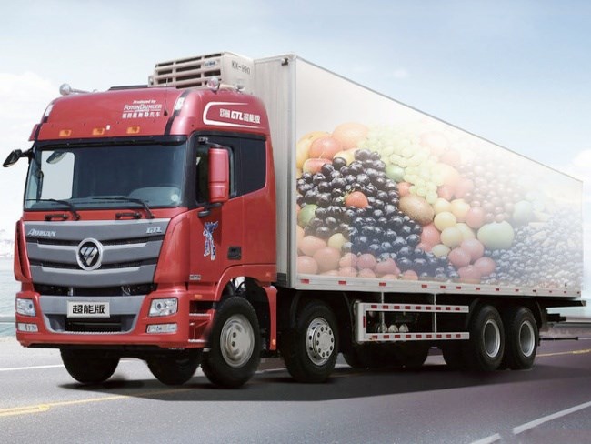 (廂長9.6米)福田gtl前四后八冷藏車